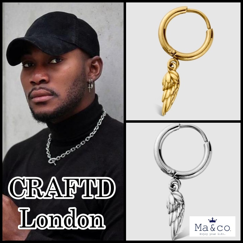 《片耳シングル》CRAFTD London◇ WING ピアス
