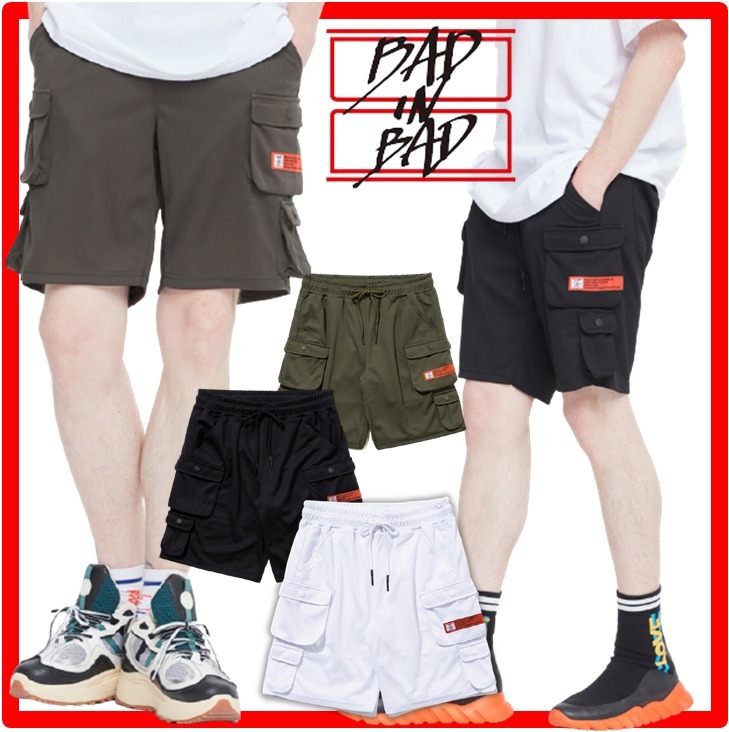 ★韓国の人気★【BADINBAD】★MULTI POCKET SHORT.S★ショート★