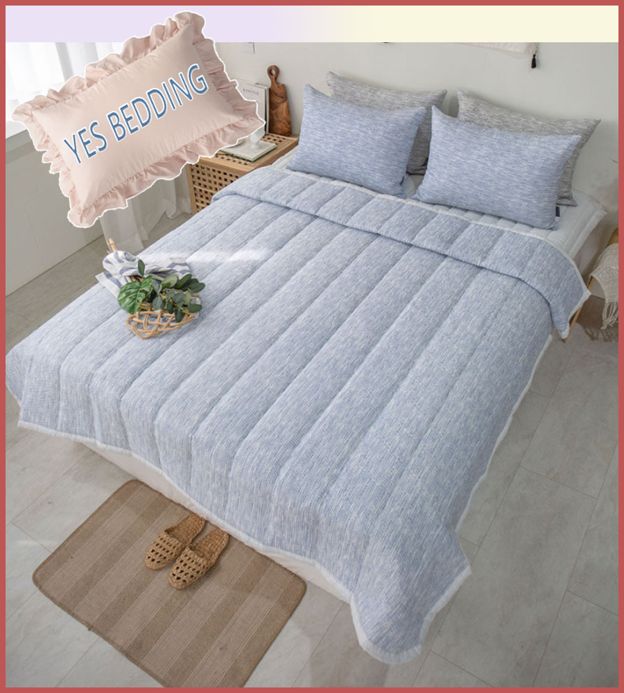 YES BEDDING ☆人絹シアッカー 夏布団SET（クーリングボス）