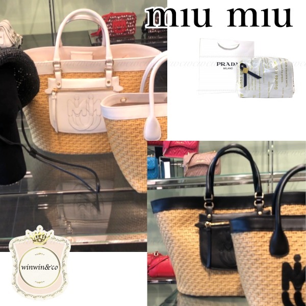 全日本送料無料 MIUMIUすぐ届く■国内発■ラフィア バスケットバッグ トートバッグ 全日本送料無料 MIUMIUすぐ届く■国内発■ラフィア バスケットバッグ トートバッグ