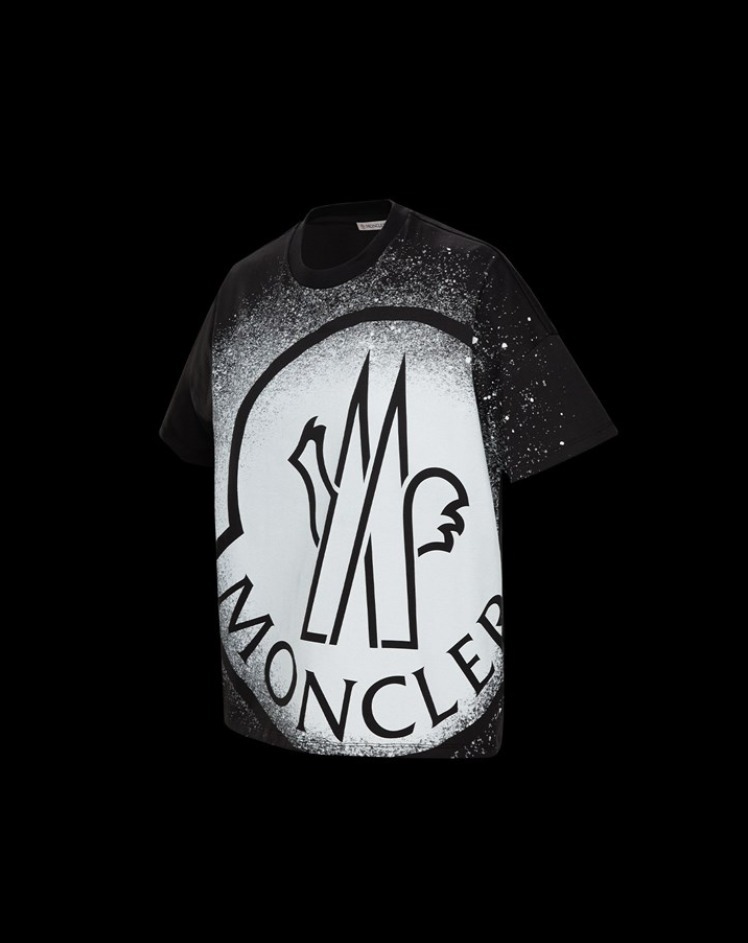 MONCLER Tシャツ・カットソー MONCLER2021春夏新作プリント入半袖クルーネックコットンTシャツ(3)