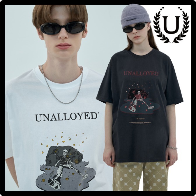 ☆送料・関税込☆UNALLOYED★SKELETON T SHIR.T★Tシャツ★