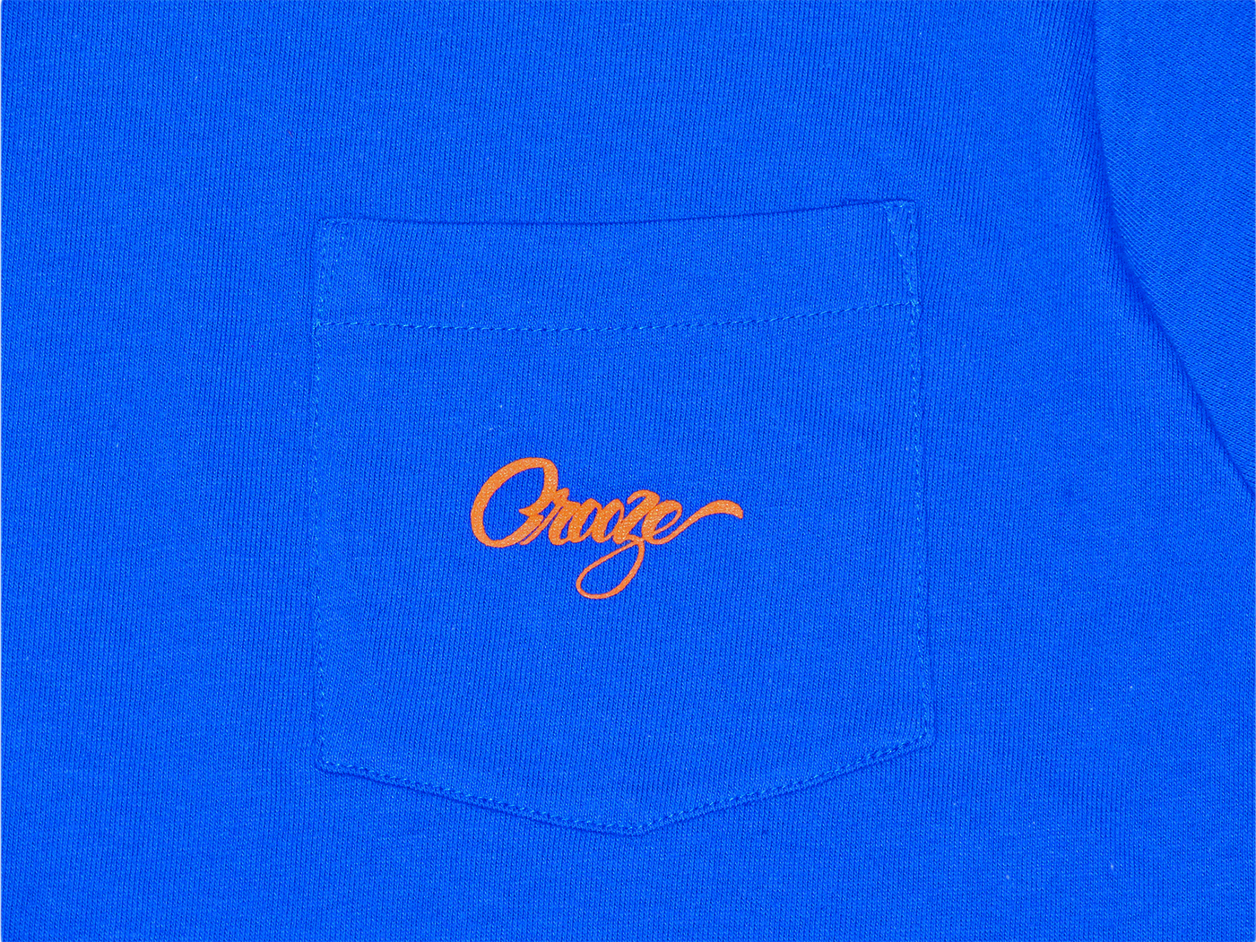 CROOZE Script Pocket Tee -ロイヤルブルー