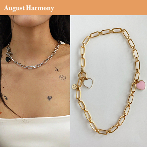 ★人氣★August Harmony★Twin heart necklace_2色