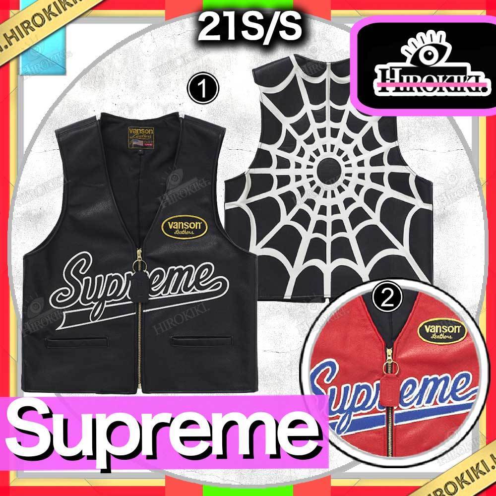 21SS /Supreme Vanson Leathers Spider Web Vest レザー ベスト ベスト・ジレ 21SS /Supreme Vanson Leathers Spider Web Vest レザー ベスト ベスト・ジレ