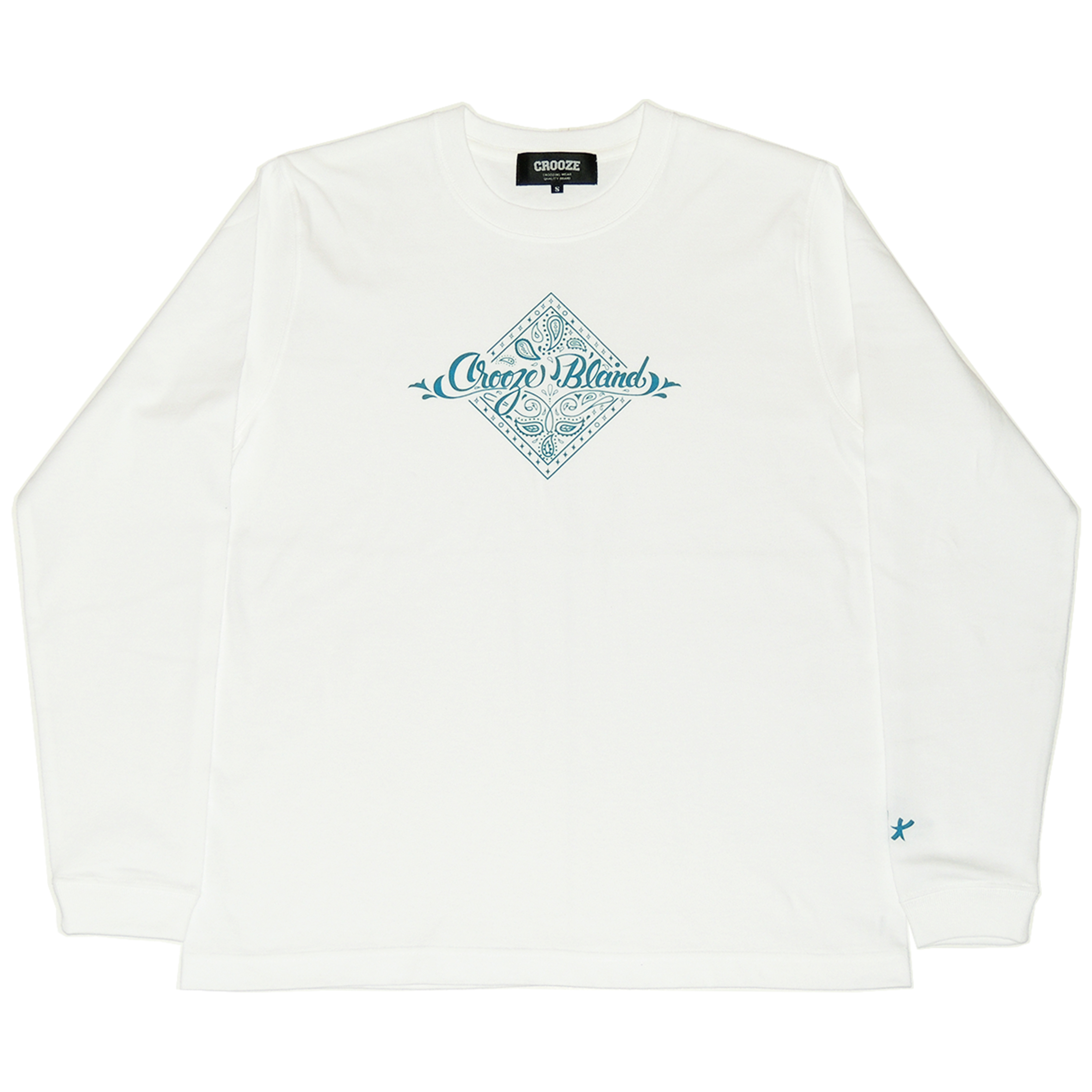 CROOZE Paisley Long Sleeve Tee -ホワイト