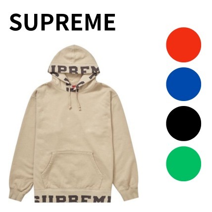 パーカー・フーディ 21SS Week13 Supreme Cropped Logos Hooded Sweatshirt