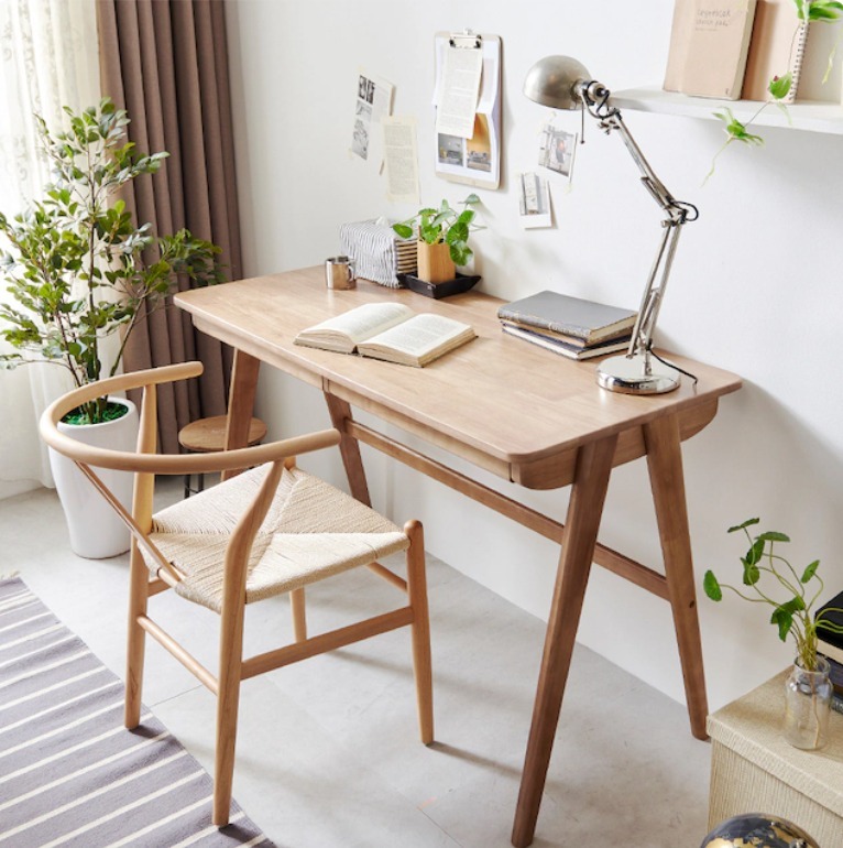 [BONIE FURNITURE] REITS 1200 ラバーウッドデスク 机