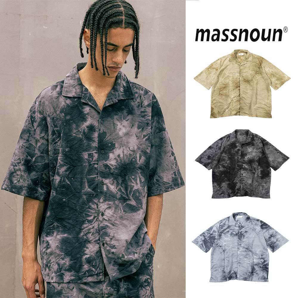 【massnoun】21ss★ TYE-DYED OVERSIZED HALF SHIRTS