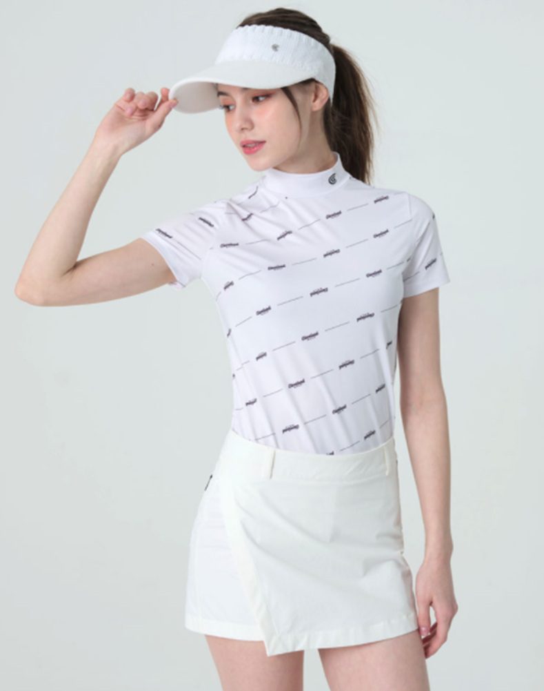 Cleveland Golf レディース・トップス CLEVELAND GOLF★ゴルフウェア★ロゴストライプTシャツ(6)