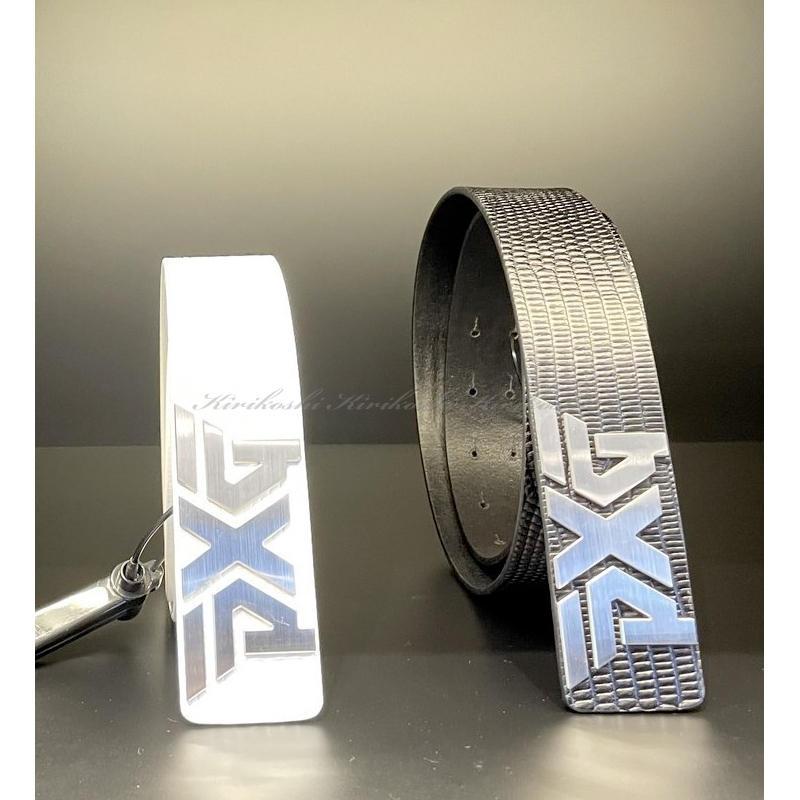 ◇PXG 日本未入荷◇シルバーロゴバックルベルト_women◇