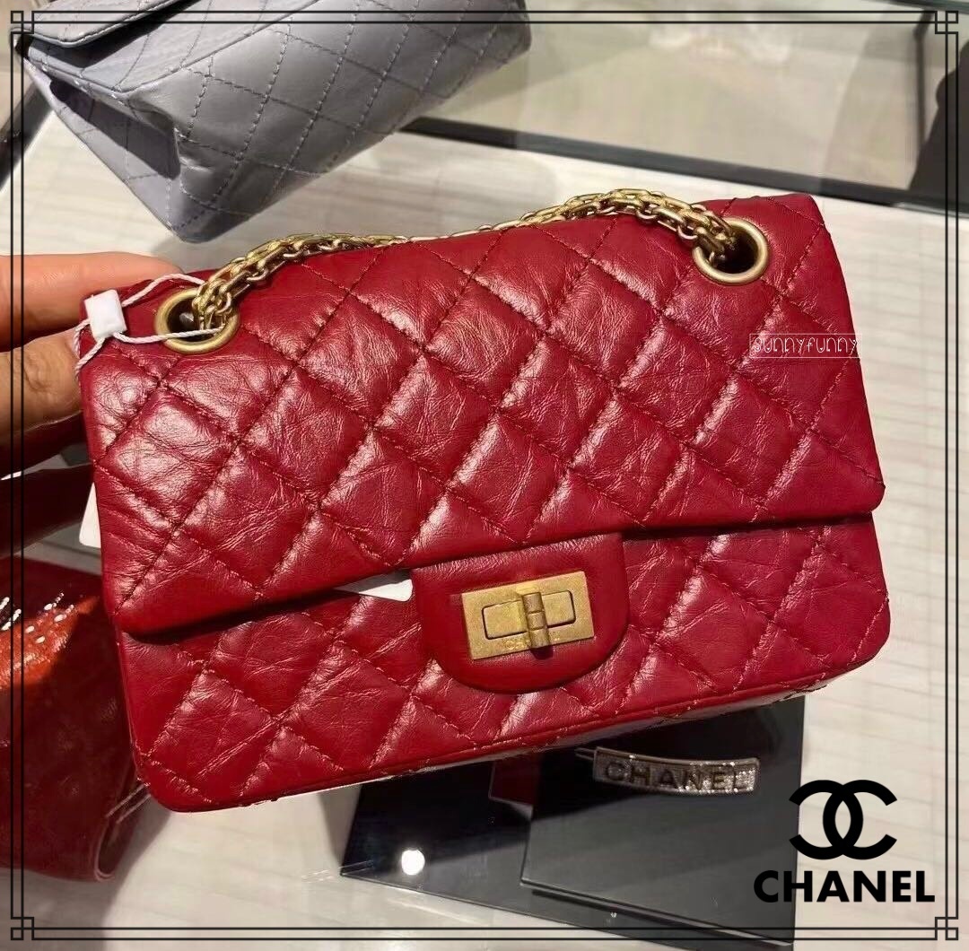 《定番人気》CHANEL 2.55 バッグ レッド 赤 ゴールド金具 直営
