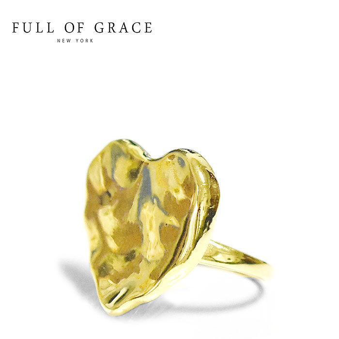 【国内即発】≪FULL OF GRACE≫ハート ハンマード リング (Gold)