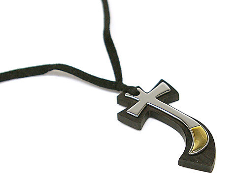 MORELLATO 5601 CIONDOLO １POINT GOLD CROSS MOTIFS NECKRACE