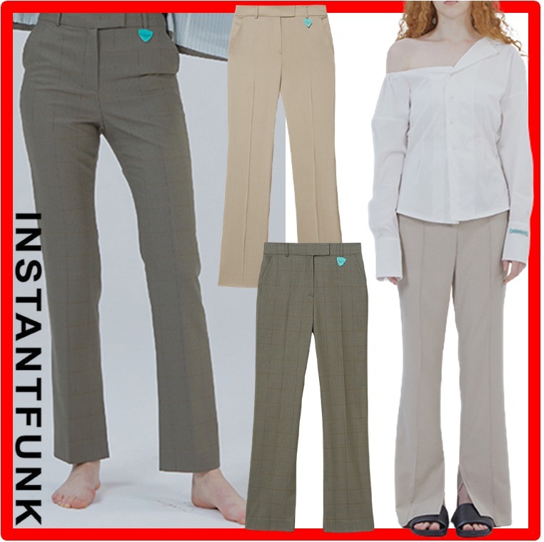 ☆【INSTANTFUNK】☆HIGH-RISE SLIM-LEG TROURSER.S☆パンツ☆