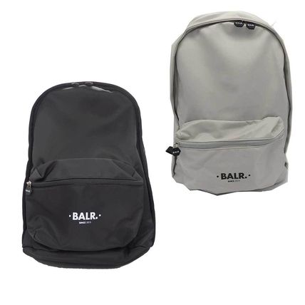 BALR Backpacks Nylon Street Style A4 Plain Logo Backpacks