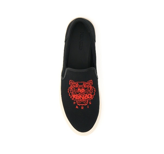 ★KENZO★ TIGER ハイトップキャンバス ジップスニーカー 送関込 日本ストア完売【関税込み】KENZO Tiger キャンバス スニーカー