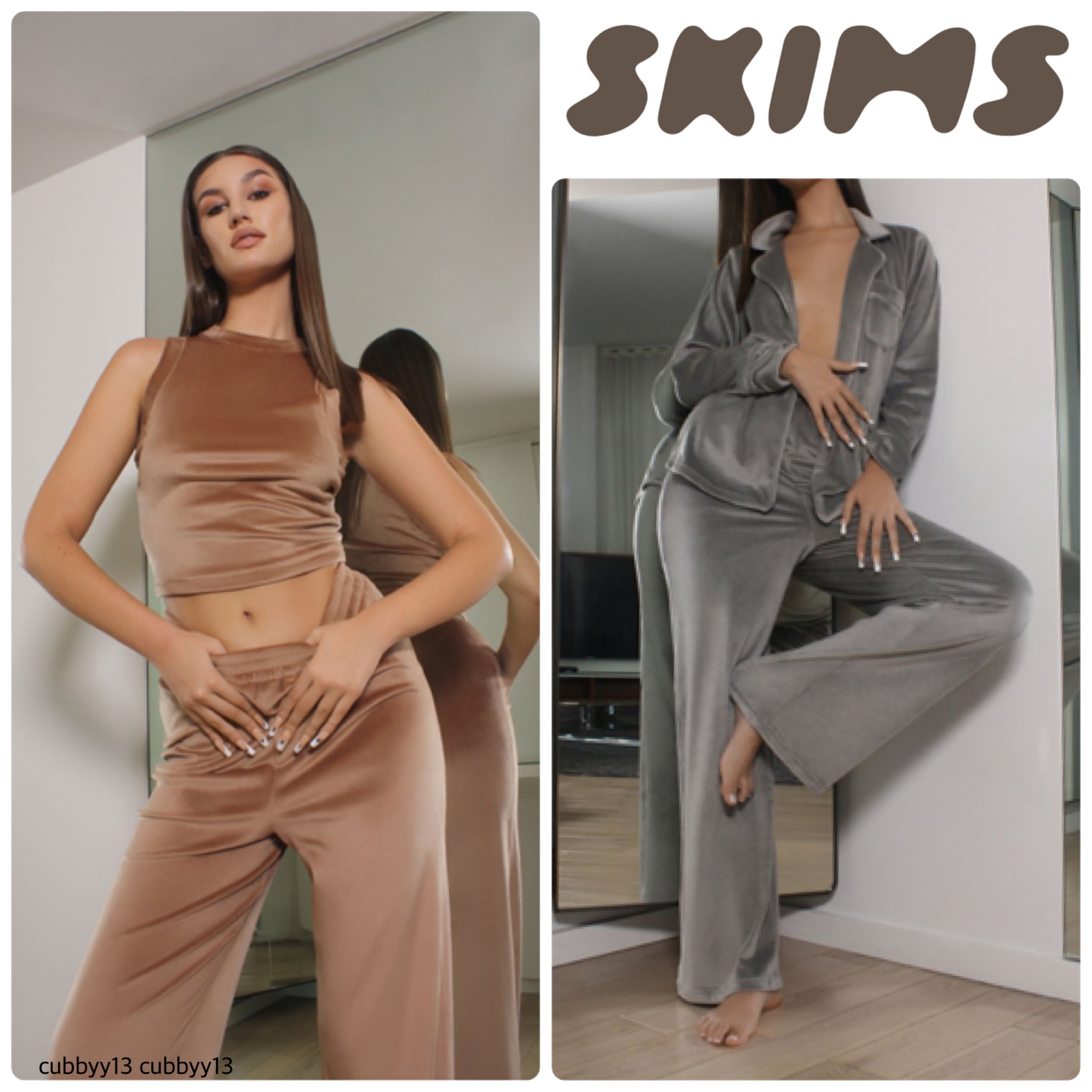 超爆安 キム監修】SKIMS VELOUR WIDE LEG PANT ふわふわ◎ ルームウェア ルームウェア・パジャマ