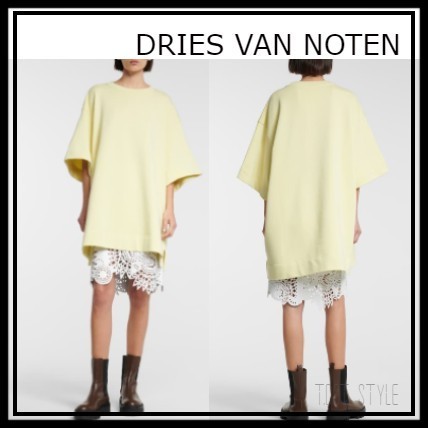 【★超目玉】 【DRIES VAN NOTEN】半袖 コットン スウェットシャツ スウェット・トレーナー 【★超目玉】 【DRIES VAN NOTEN】半袖 コットン スウェットシャツ スウェット・トレーナー