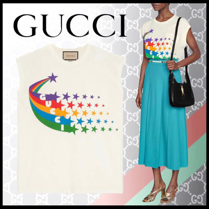 ◆GUCCI◆ 星柄プリント コットンジャージー タンクトップ ◆GUCCI◆ 星柄プリント コットンジャージー タンクトップ
