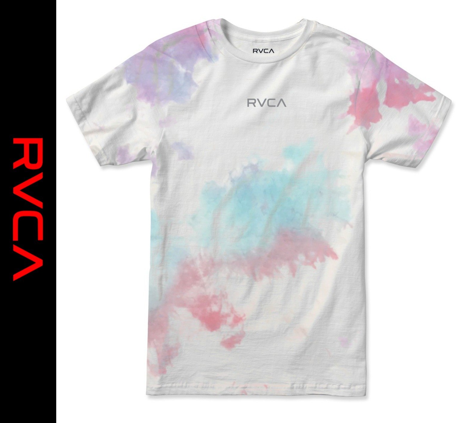 新しい到着 ★米国発/送関込*RVCA*新作*ロゴタイダイTシャツ/WH★ Tシャツ・カットソー 新しい到着 ★米国発/送関込*RVCA*新作*ロゴタイダイTシャツ/WH★ Tシャツ・カットソー