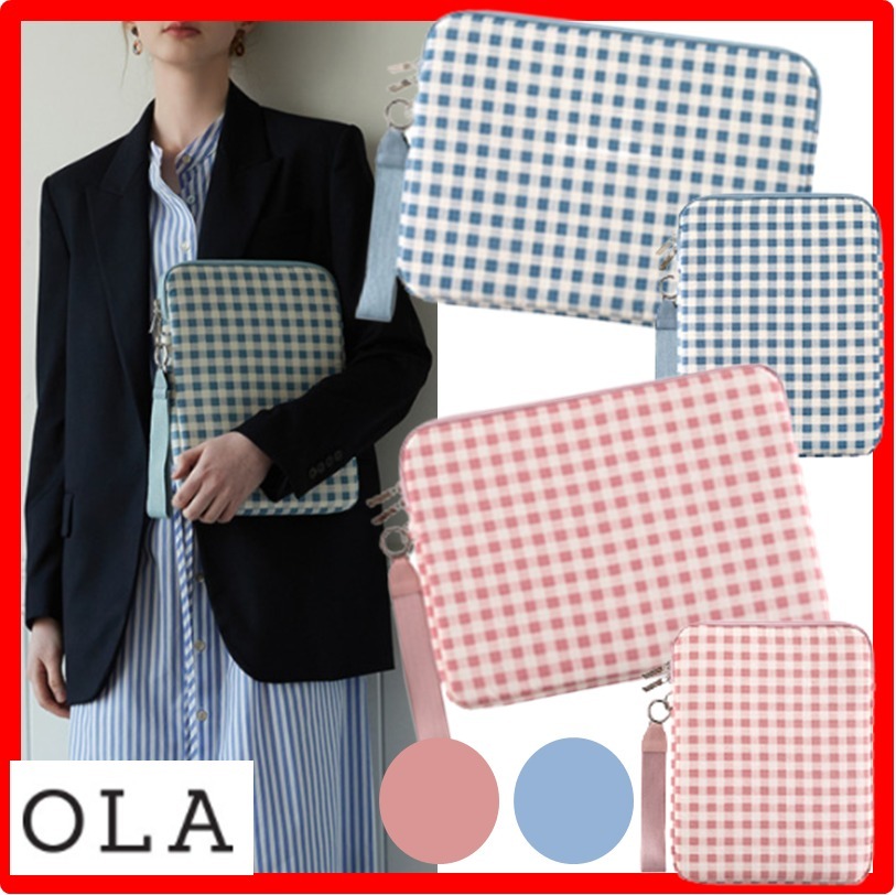 ☆人気☆【OLA】☆MELLOW CHECK iPad＆PC POUC.H☆11/13インチ☆