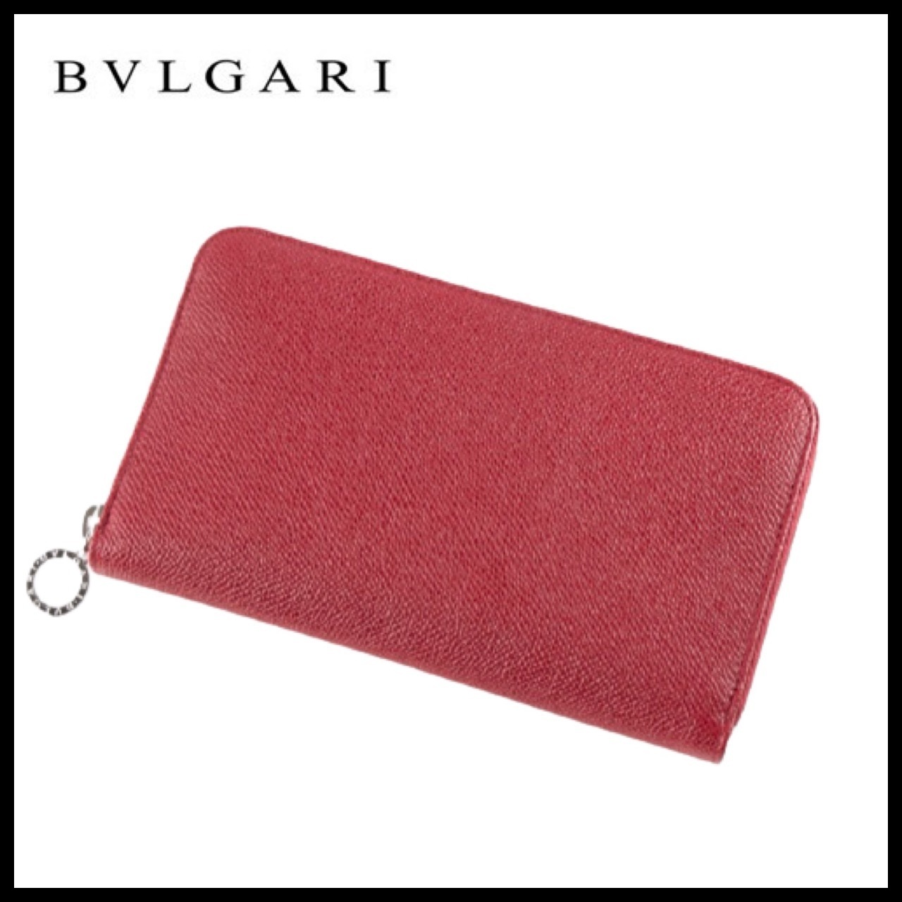 BVLGARI 希少 赤長財布 定価60,000-