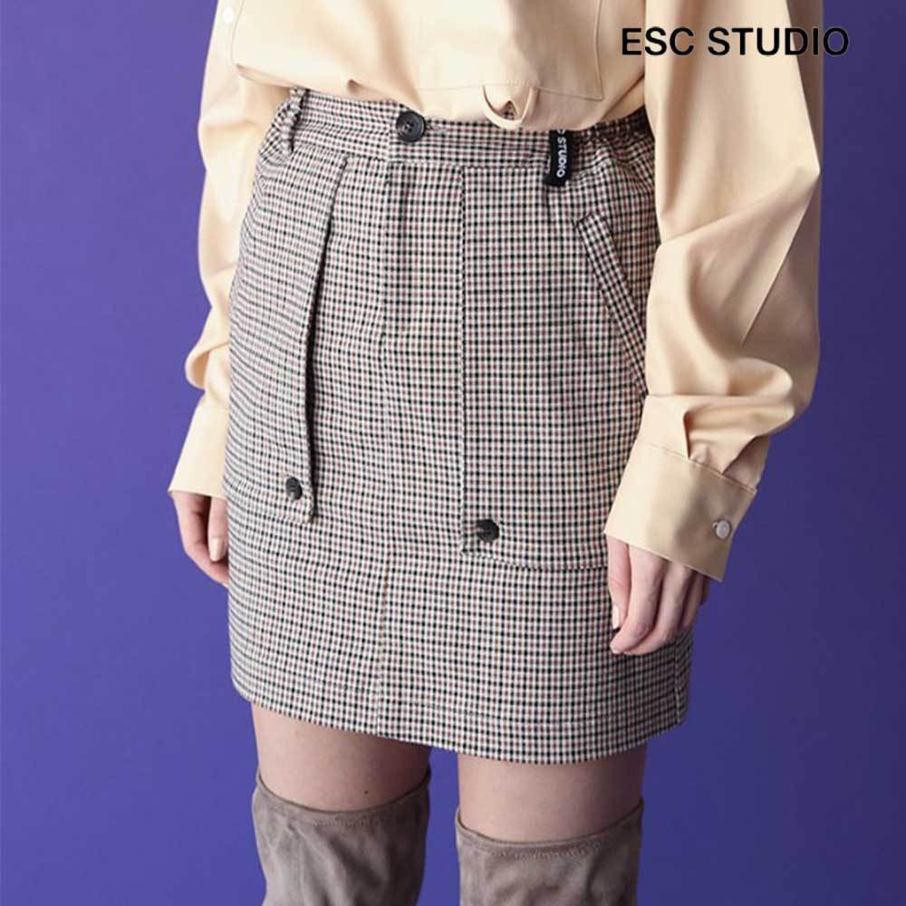 【ESC STUDIO】Pocket layered skirt