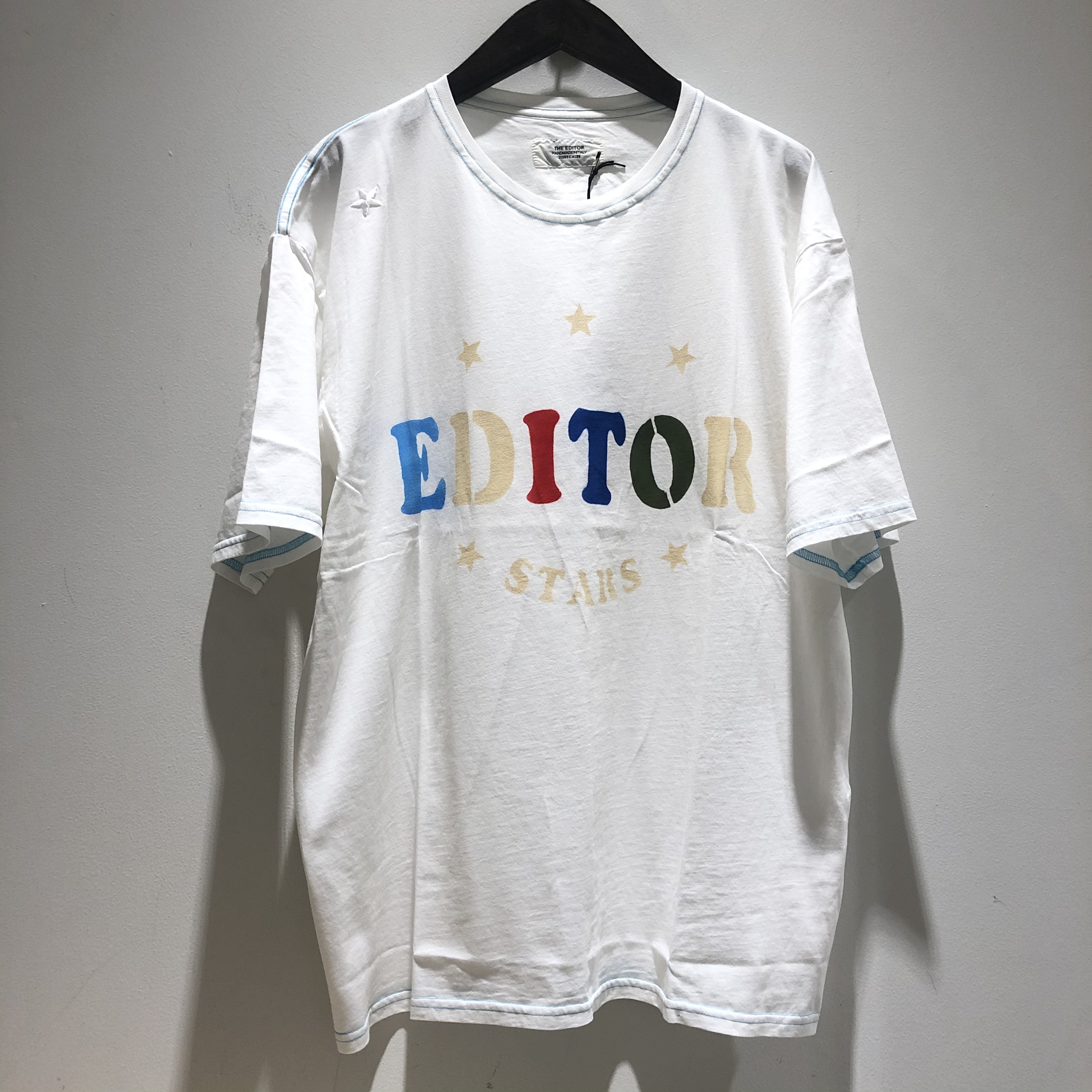 THEEDITOR M・Lサイズ WHITE Tシャツ 刺繍 新品未使用！