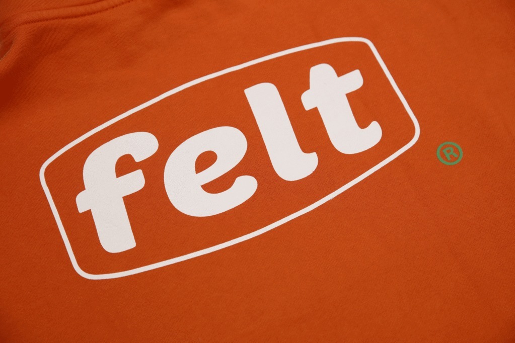 felt パーカー・フーディ felt☆Dyed Work ロゴ フーディーパーカー オレンジ*関税送料込*(3)
