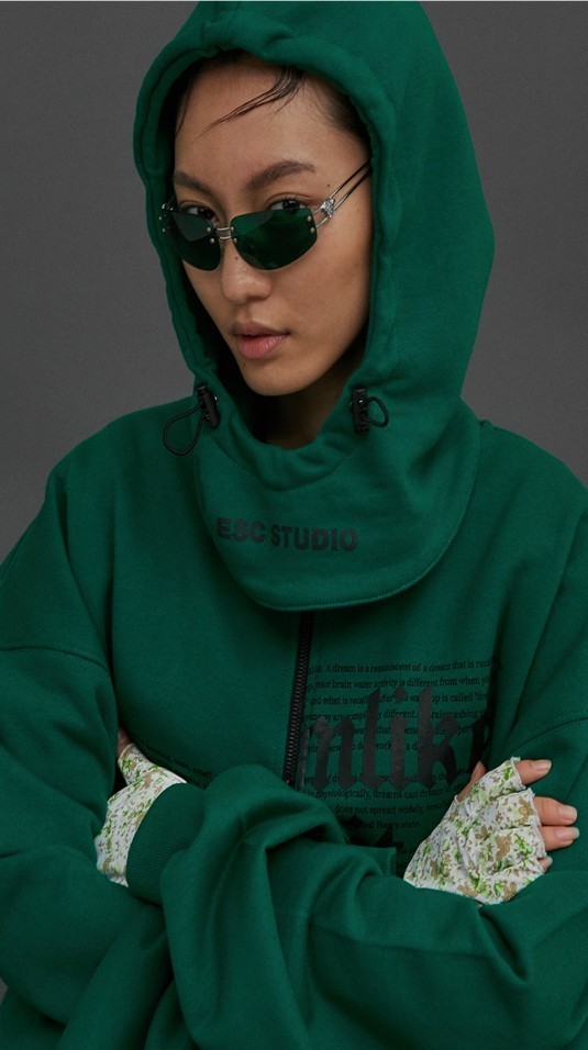 ESC STUDIO パーカー・フーディ 【ESC STUDIO】Long zipper hood MTM(8)