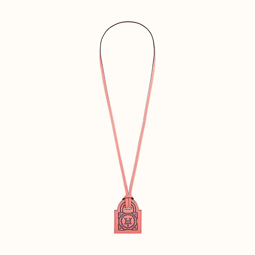HERMES ネックレス・ペンダント 直営店 エルメスPendente H Curiosite Cadenasカーフスキン(6)