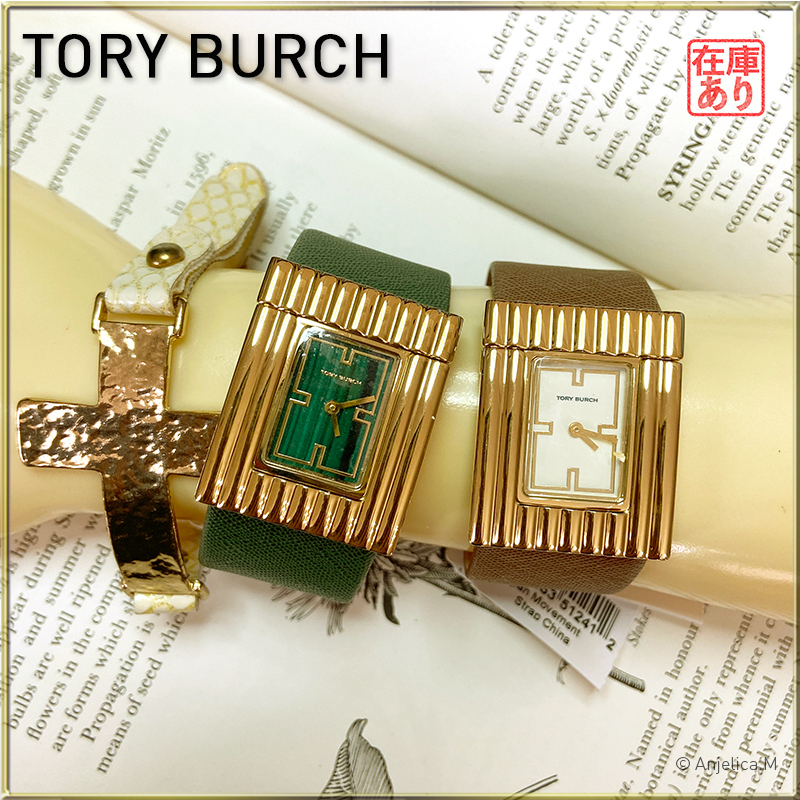 安心ヤマト便発送・在庫★TORY BURCH Vonn Leather Strap Watch クラシック