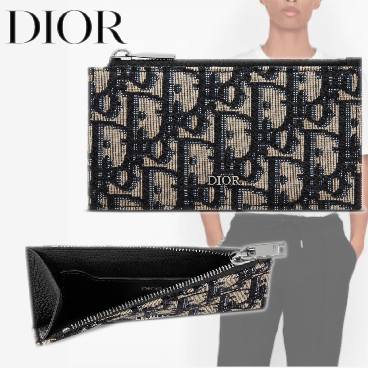 Shop Christian Dior DIOR OBLIQUE 2021 SS Zipped Card Holder Shop Christian Dior DIOR OBLIQUE 2021 SS Zipped Card Holder