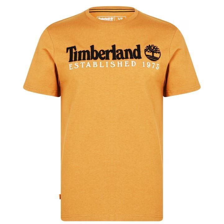 TIMBERLAND★メンズ 半袖 クルーネック 綿 ロゴ 刺繍 Tシャツ