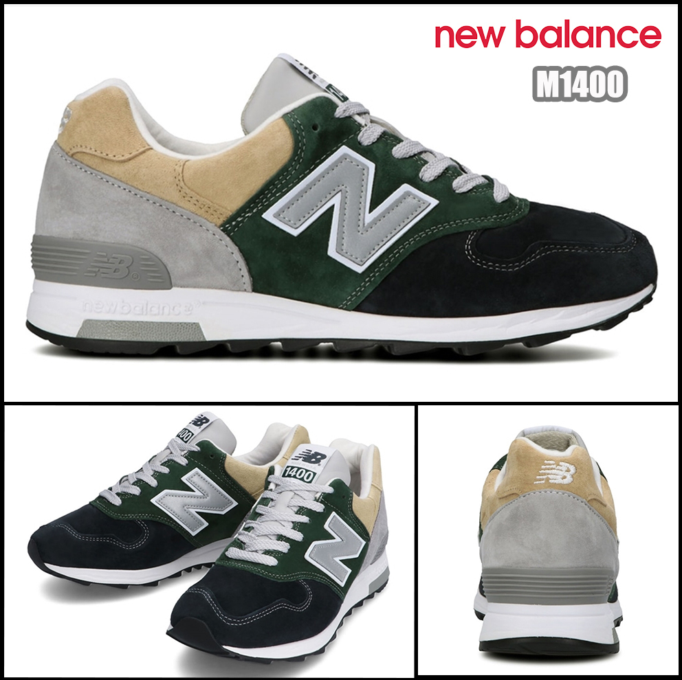 New Balance x J.Crew ★M1400 Made in USA★Green / Navy / Tan