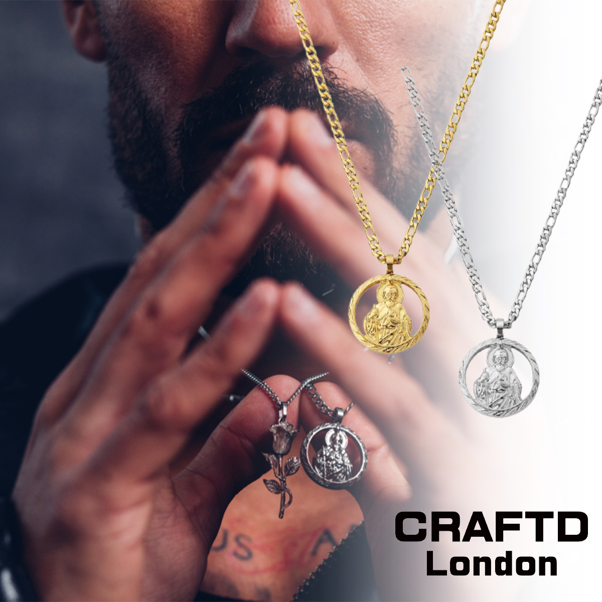 CRAFTD London ネックレス ST. JUDE ゴールド シルバー