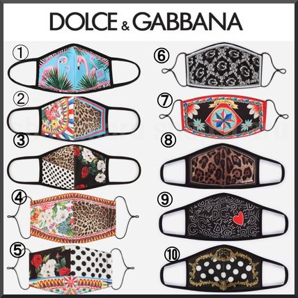 Dolce & Gabbana Face Masks Flamingo-Print Face Mask