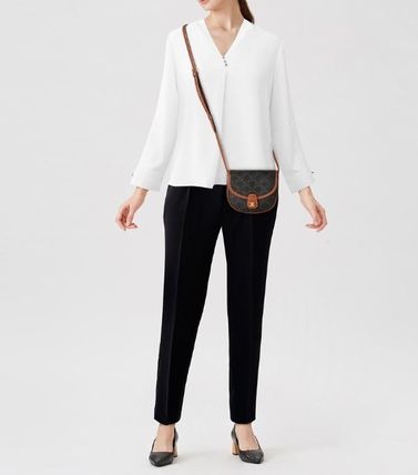celine mini besace in triomphe canvas and calfskin