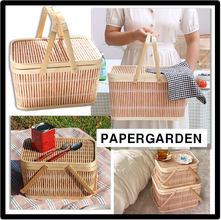 ★関税込★PAPER GARDEN★竹製マルチピクニックバッ.ク★L★