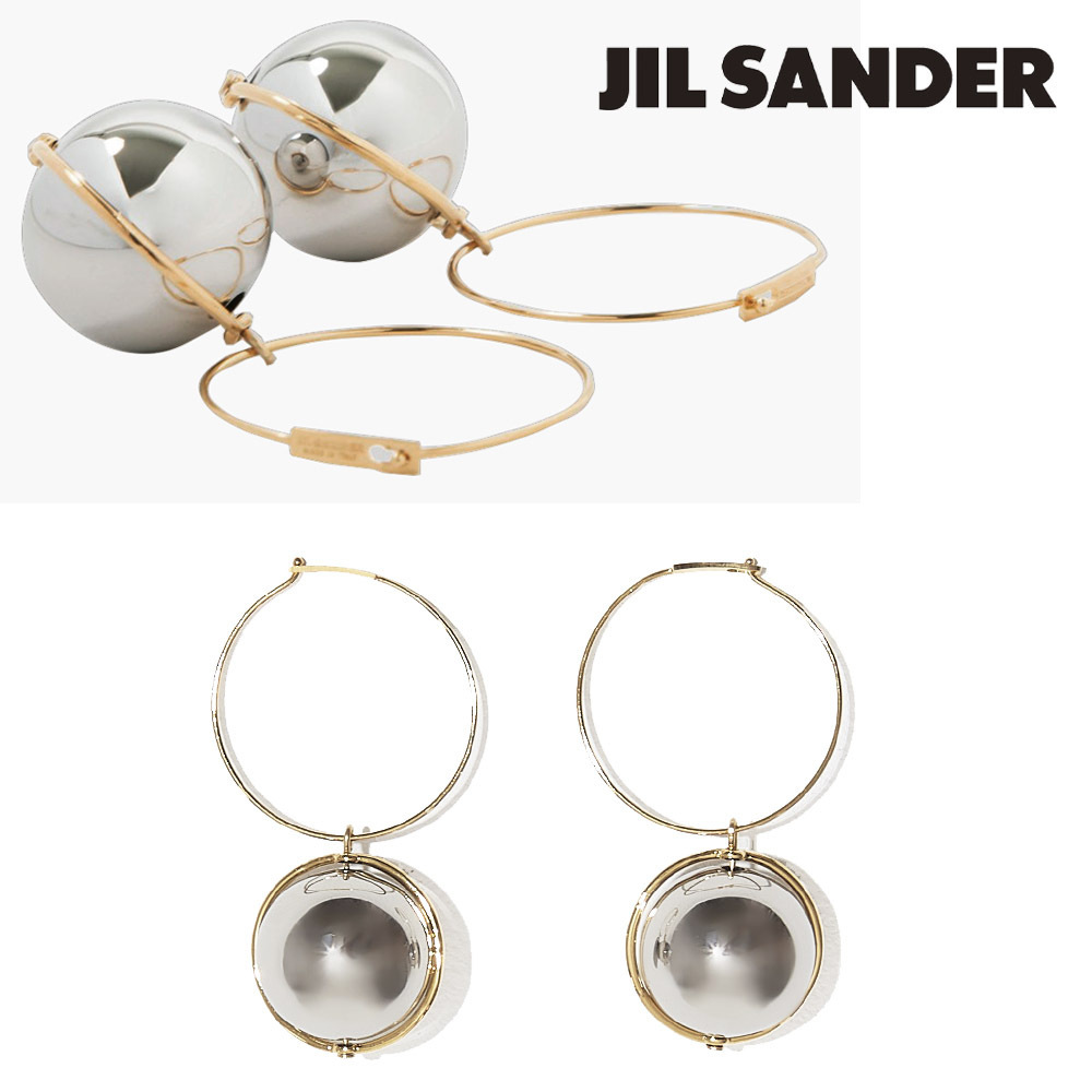 【JIL SANDER】ボール チャーム★ワイヤーフープピアス Gold ピアス 【JIL SANDER】ボール チャーム★ワイヤーフープピアス Gold ピアス