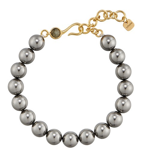 [TATIANA] 925silver☆Labrador Gray Pearl ブレスレット