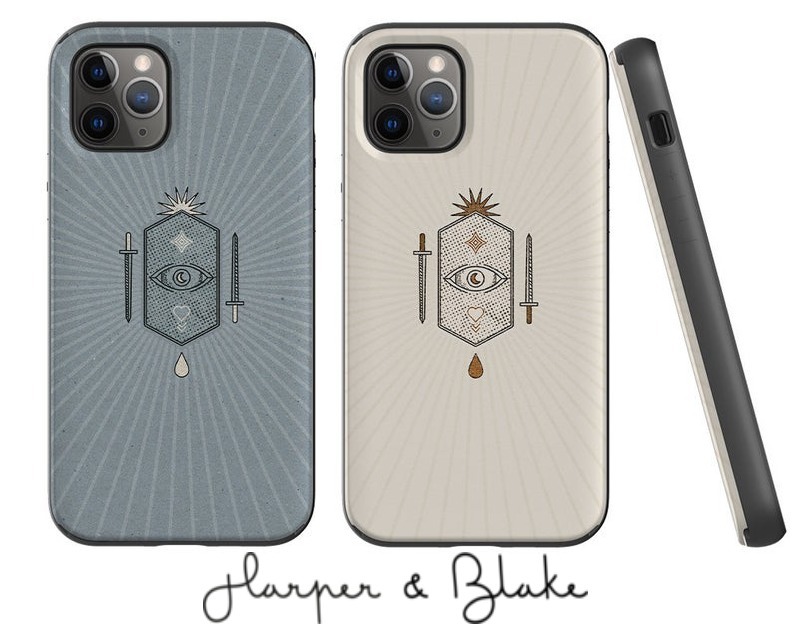 【Harper & Blake】お洒落カード収納ミラー付スマホケース Eye