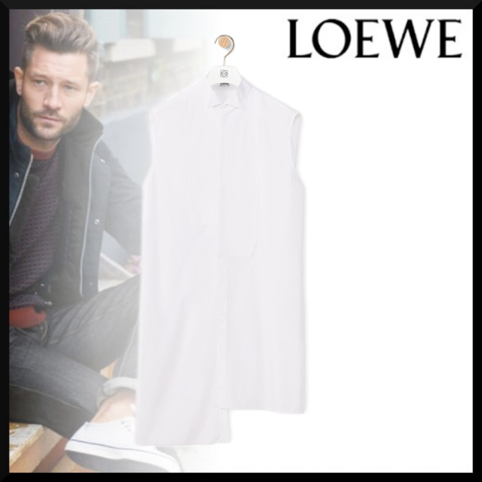 最大の割引 【LOEWE】スリープレス ロング ノースリーブ コットン シャツ シャツ 最大の割引 【LOEWE】スリープレス ロング ノースリーブ コットン シャツ シャツ