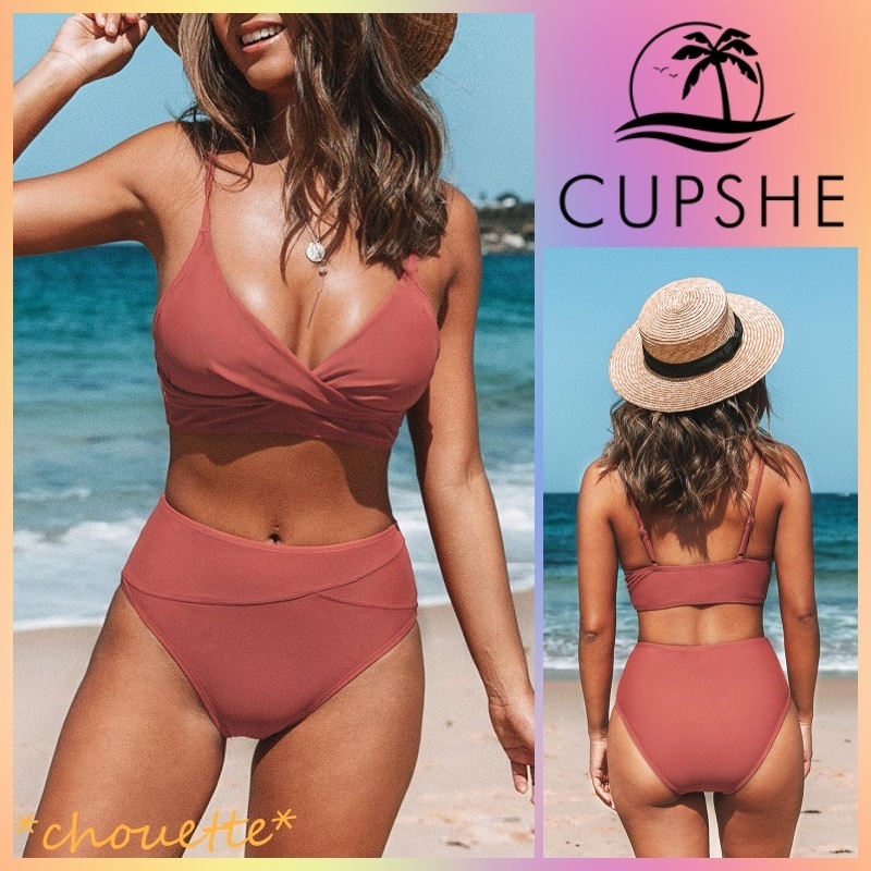 ★ベストセラー【CUPSHE】ツイスト ハイウエスト ビキニセット
