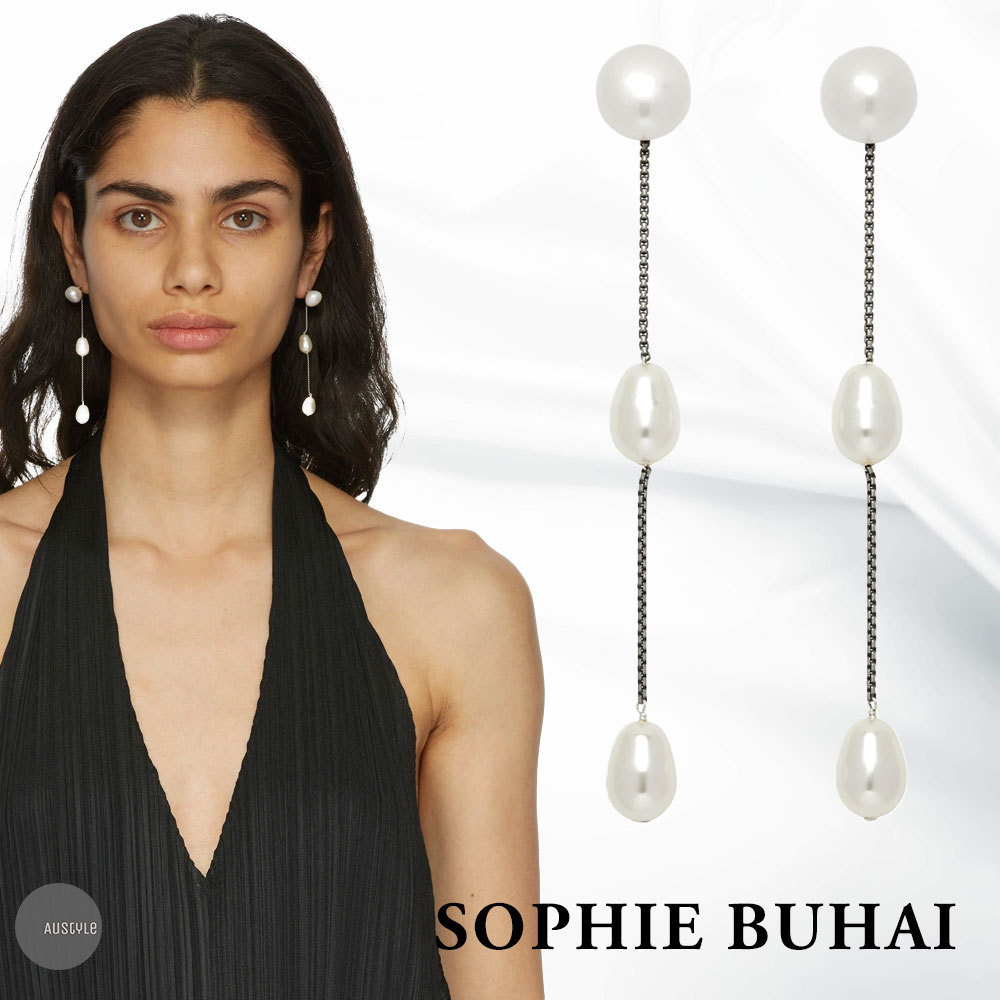 ■SOPHIE BUHAI■ホワイト スモール フェイクパールピアス 7.5cm ■SOPHIE BUHAI■ホワイト スモール フェイクパールピアス 7.5cm