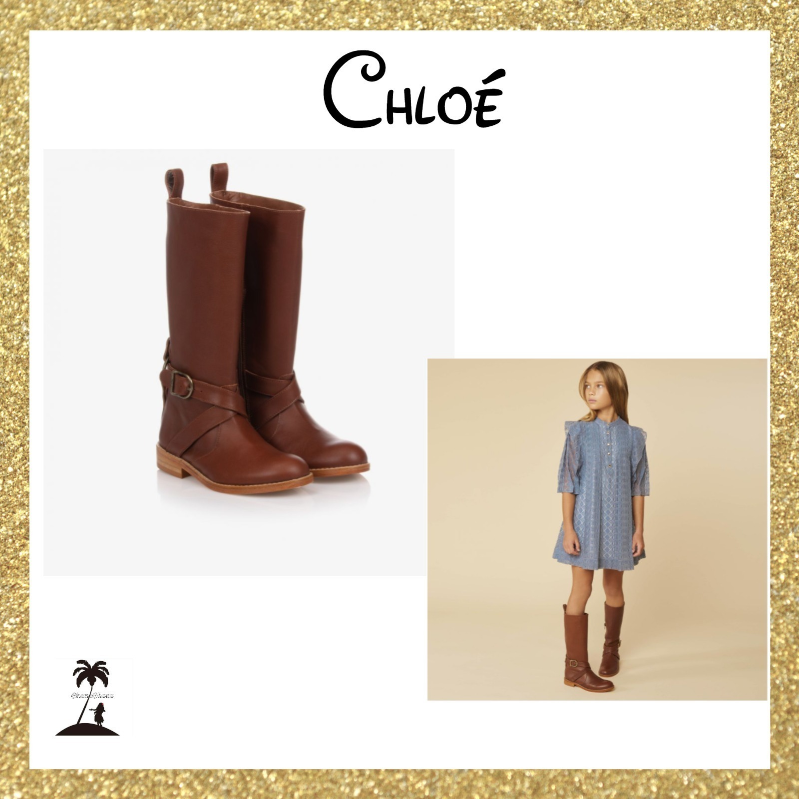 ☆CHLOE☆レザーロングブーツ/Brown