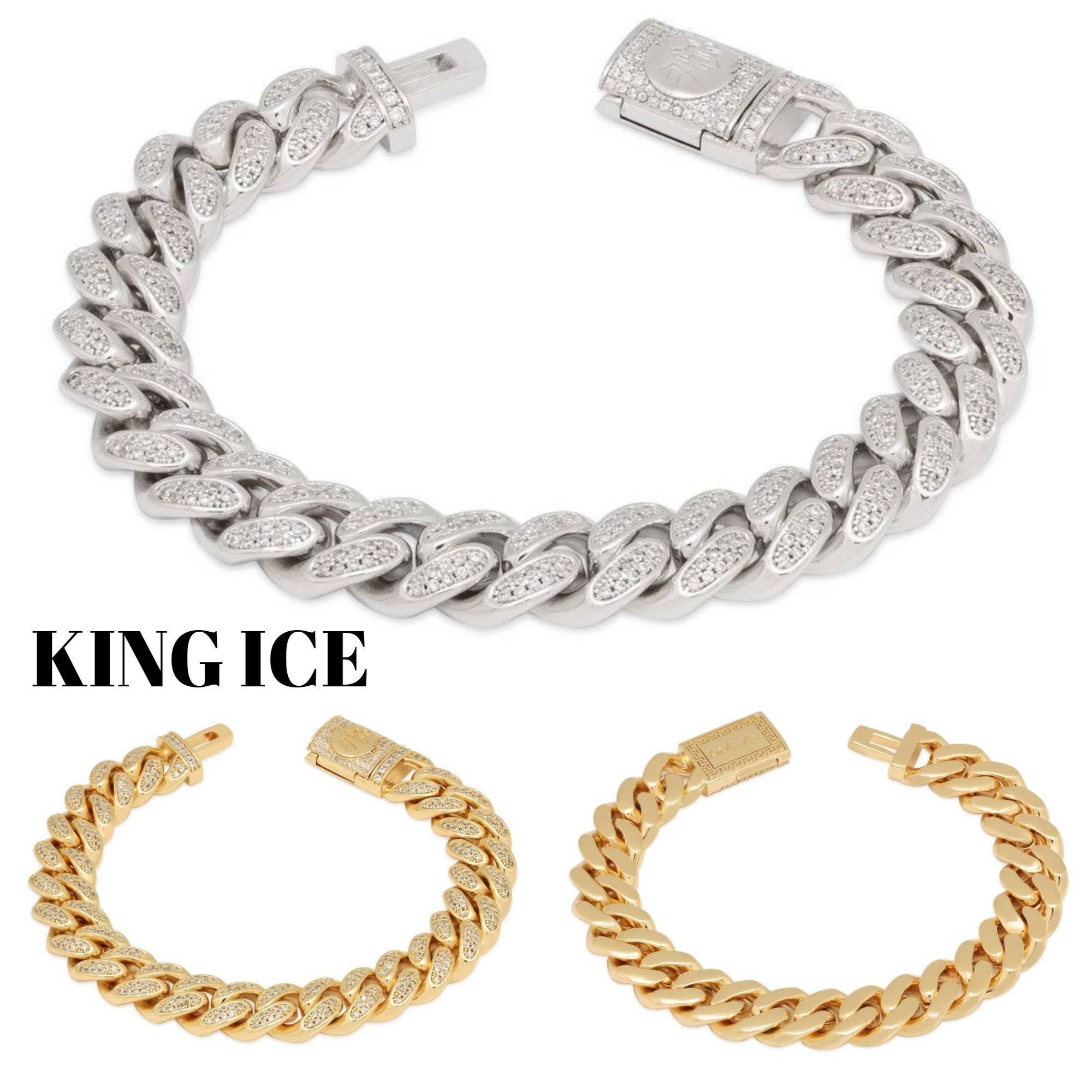 KING ICE】国内発送 関送込12MM ICED MIAMI CUBAN BRACELET 2色