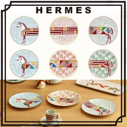 HERMES Plates Hippomobile Dessert Plate