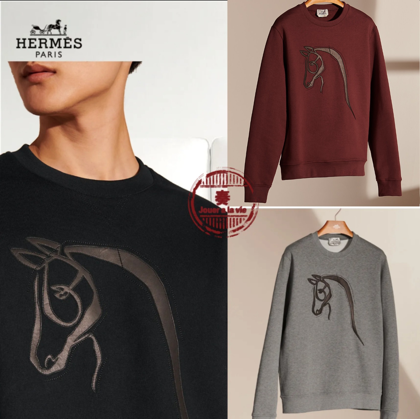 国内発送
21FW★新作 HERMES 直営 Crewneck sweater with leather detail スウェット・トレーナー 国内発送
21FW★新作 HERMES 直営 Crewneck sweater with leather detail スウェット・トレーナー